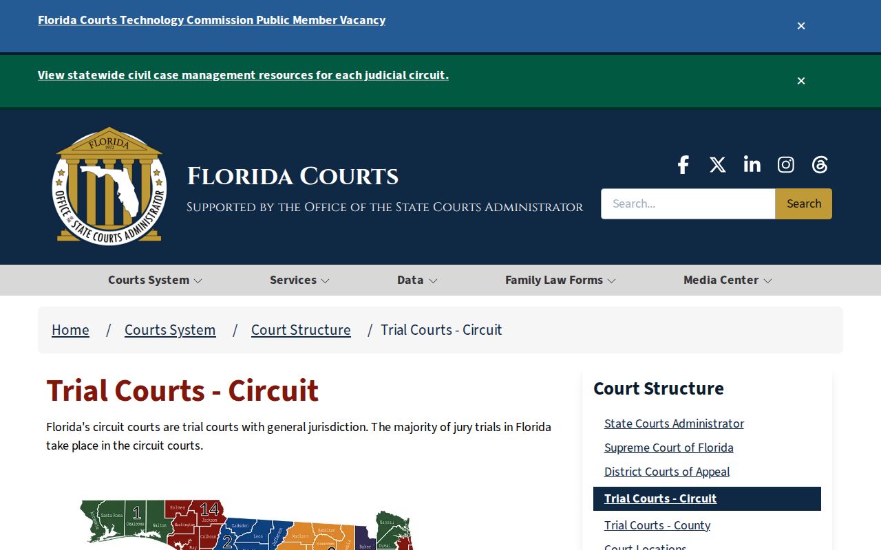 Collier County criminal court cases and Florida circuit jurisdiction
